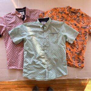 Boy  Casual Short Sleeve Shirts - Mint, Pink, and Orange Size Large (14-16 )